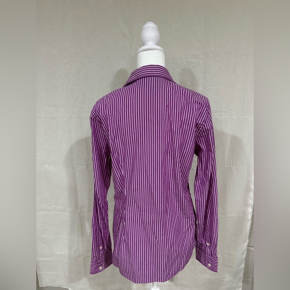 C. Wonder Women’s Purple Striped Button-Up Shirt Slim Fit - Picture 2 of 4